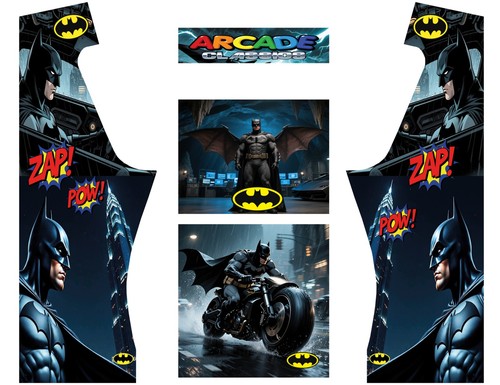 Stickers borne arcade - borne, batman
