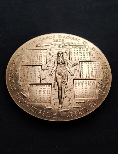 Médaille calendrier 5ème - calendrier,