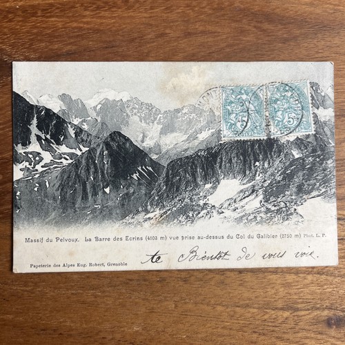 Postcard cpa massif pelvoux - postcard,