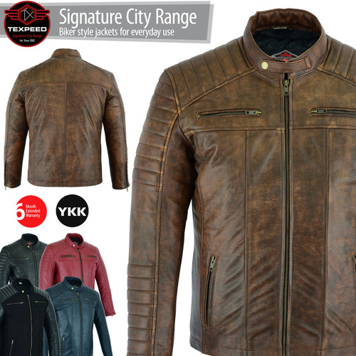 Veste cuir décontractée - veste, en