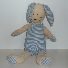 Doudou Lapin Jacadi - Etat moyen - Salopette bleu