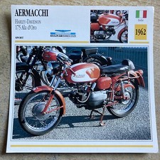 Aermacchi Harley Davidson 175 Ala d'Oro 1962 carte moto collection Atlas Italie