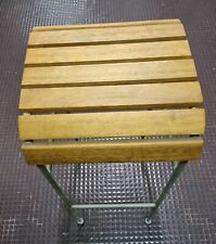 Tabouret de bar vintage en bois et metal
