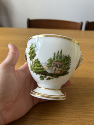 Porcelaine dorée décor peint - dÉcor,