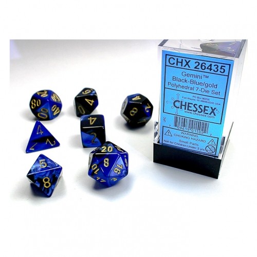 Cube gemini noir bleu - cube, noir-bleu/or