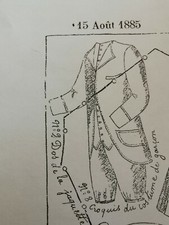  ANCIEN PATRON LA POUPEE MODELE 45CM COSTUME DE GARCON  CASQUETTE AOÛT N°2 1885