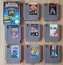Lot de 9 Jeux Nintendo Nes Double Dragon 2 Captain Skyhawk Super Mario Bros