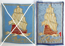 WW2 - Insigne TISSU CENTRE L'ADROIT modèle fin - CHANTIER de JEUNESSE MARINE CJM