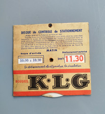 Ancien Disque de Stationnement, bougie K.L.G.