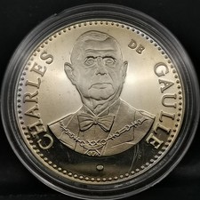 MEDAILLE 41mm CHARLES DE GAULLE Vème REPUBLIQUE / CUPRONICKEL