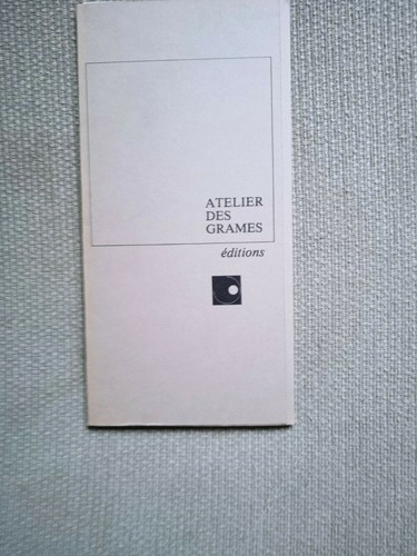 Catalogue éditions atelier - catalogue,
