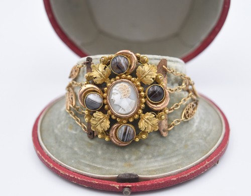 Ancien bracelet camée - , agate