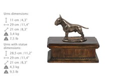 Bull Terrier, Urne Exclusive, Bronze Froid, ArtDog, DE