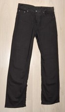 jean homme noir uni droit en