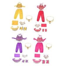 Ensemble de Costumes de danse du ventre pour enfants, vêtements de princesse