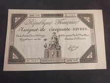Assignat 50 livres Sept 1792