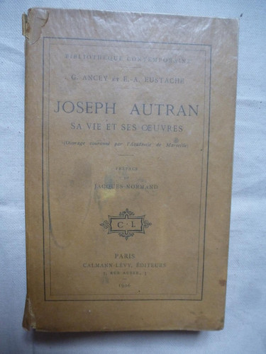Joseph autran vie et - vie, ses