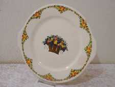 Antique Villeroy & Boch Mettlach Céramique Plaque Treveris Fruits Basket Vintage