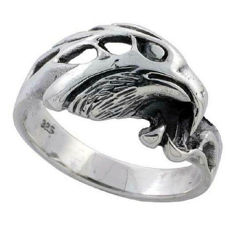 Bague biker argent - de,