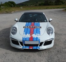 BONNET SCRATCHED RACING - PORSCHE 911 STICKERS CAPOT + SPOILER BUMPER GOLF FIAT