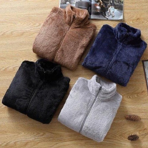 Hommes manteau fausse fourrure - manteau,