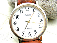 CARRIAGE,ANCIENNE MONTRE US SEVENTIES MIXTE ,FIN CADRAN ,TBEG & FONCTIONS