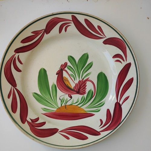 Assiette ancienne coq - assiette,