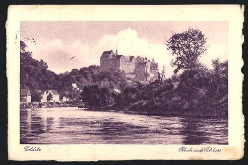 Carte postale colditz vue sur - carte,