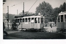 LYON : "photo environ 1950 format et papier CPA" tramway 4 parc roi de la bott
