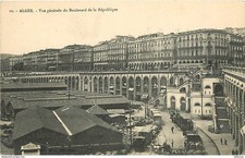 Algérie - Alger - Vue générale du Boulevard de la République - Animée - Voyagée