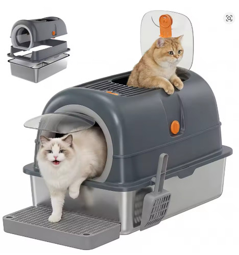 Bac litière pour chat en - litière,