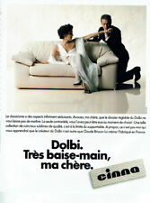 Publicité Advertising 1020 1986  Cinna  canapé  Dolbi  C. Brisson baise - main