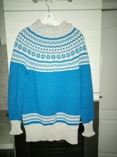 PULL JACQUARD FAIT MAIN NEUF