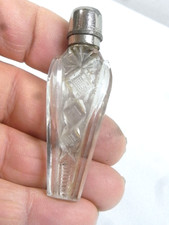 🇫🇷 ANCIEN FLACON A SEL FIOLE PARFUM CRISTAL TAILLE BOTTLE PERFUME