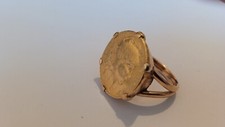 Bague or 18 k piece de 20 francs or