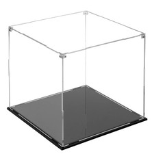 Vitrine Acrylique avec Base Noire, Assemblage Vitrine Exposition Transparent,...