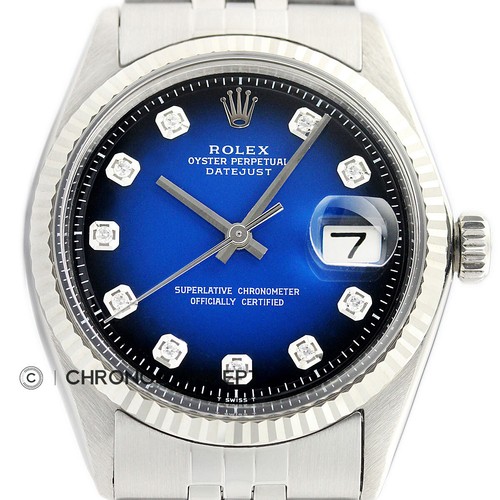 Rolex datejust 18k blanc - or,