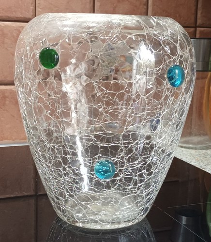Vase verre craquelé - craquelé, art