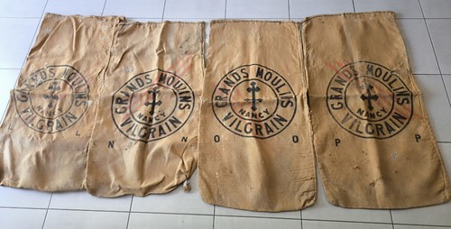 Lot anciens sacs en toile - lot,
