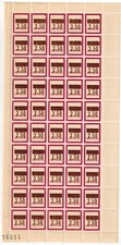 Timbre fictif N° 61 en fragment de feuille de 50 timbres Neuf ** MNH