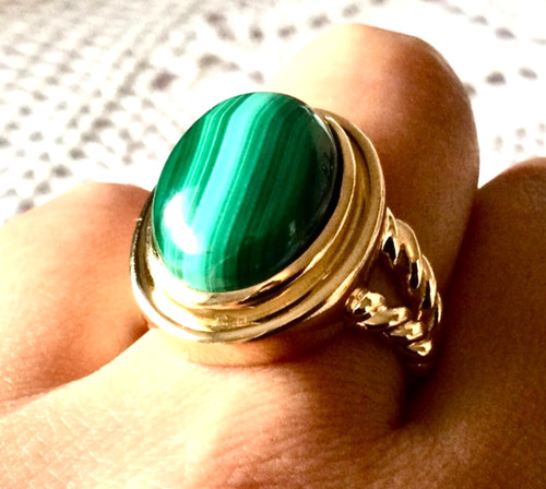 Argent massif malachite - argent,