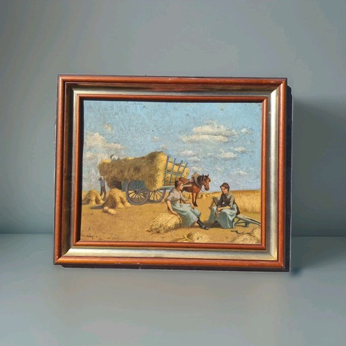 Antique oil painting landscape - antique,