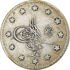 Turquie, Abdul Hamid II, Kurush, 1903 (AH 1293/29), Qustantiniyah, Argent, TTB