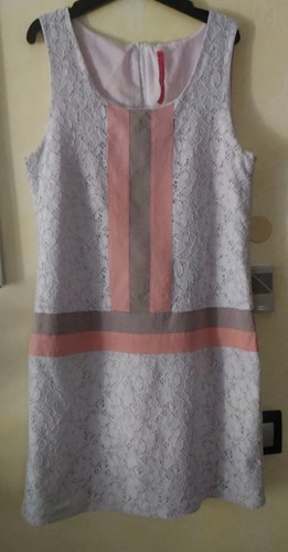 Robe écru dentelle - , floral