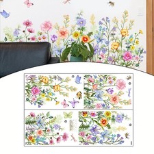 Sticker mural motif floral