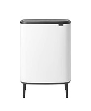 BRAA3 Bo Touch Bin Hi, Blanc, 2 x 30 L