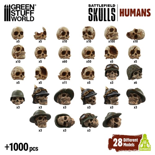 1000x crânes humains - 1000x,