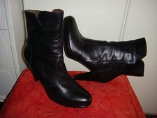 Chaussures Bottines CUIR noir doublées Cuir "NERO GIARDINI "38,5 État NEUF