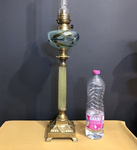 Antique bronze kerosene lamp - antique,