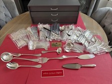 SET MENAGERE CHRISTOFLE  PERLES 127P  TRÈS BEL ETAT METAL ARGENTE COFFRE NEUF 5;